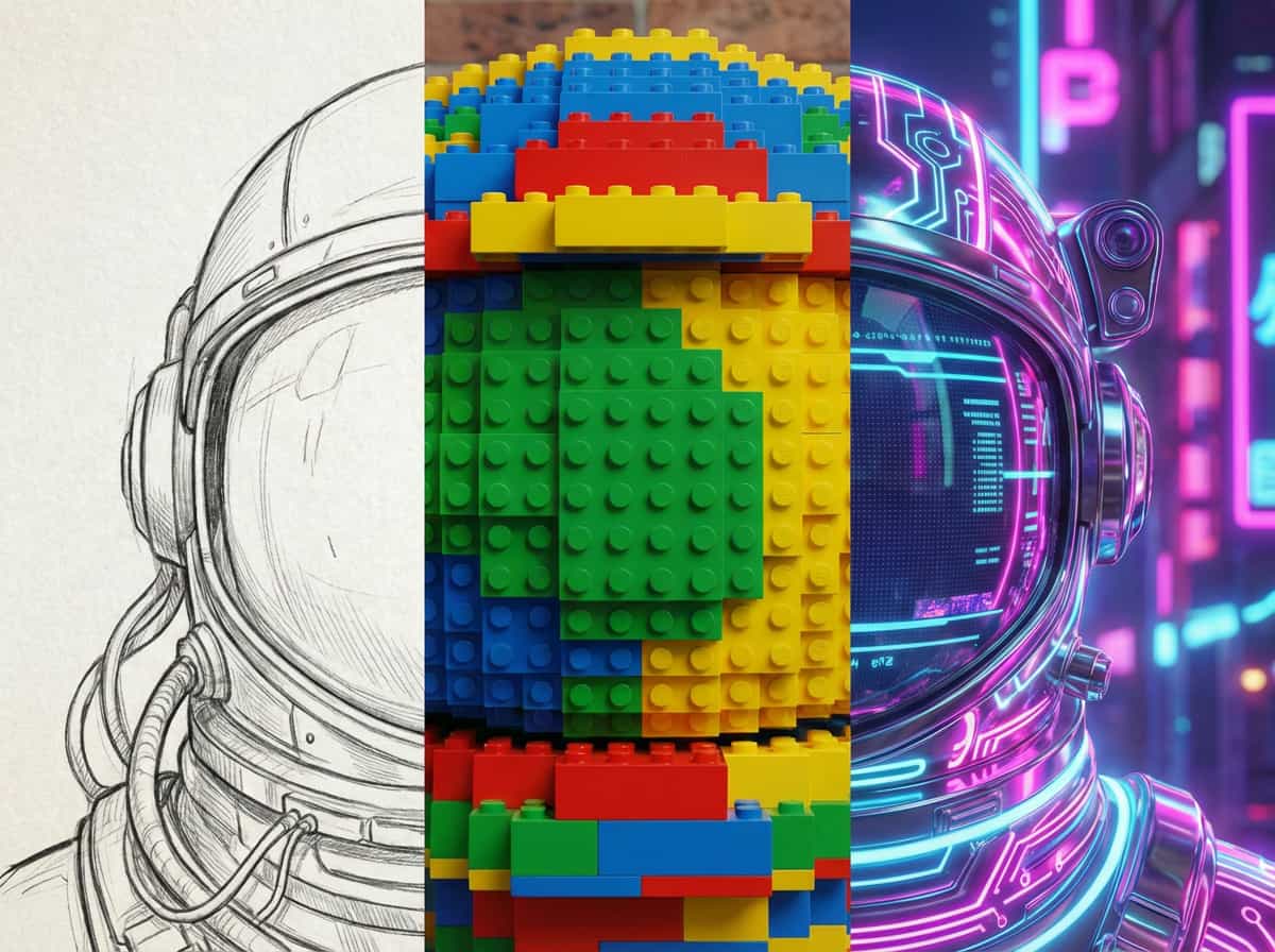 Remix visuel d'une photo de produit utilisant l'IA image vers image