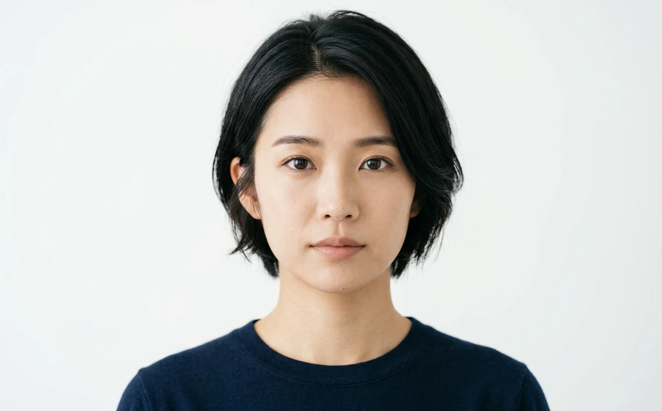 Asian woman headshot reference face for face swap