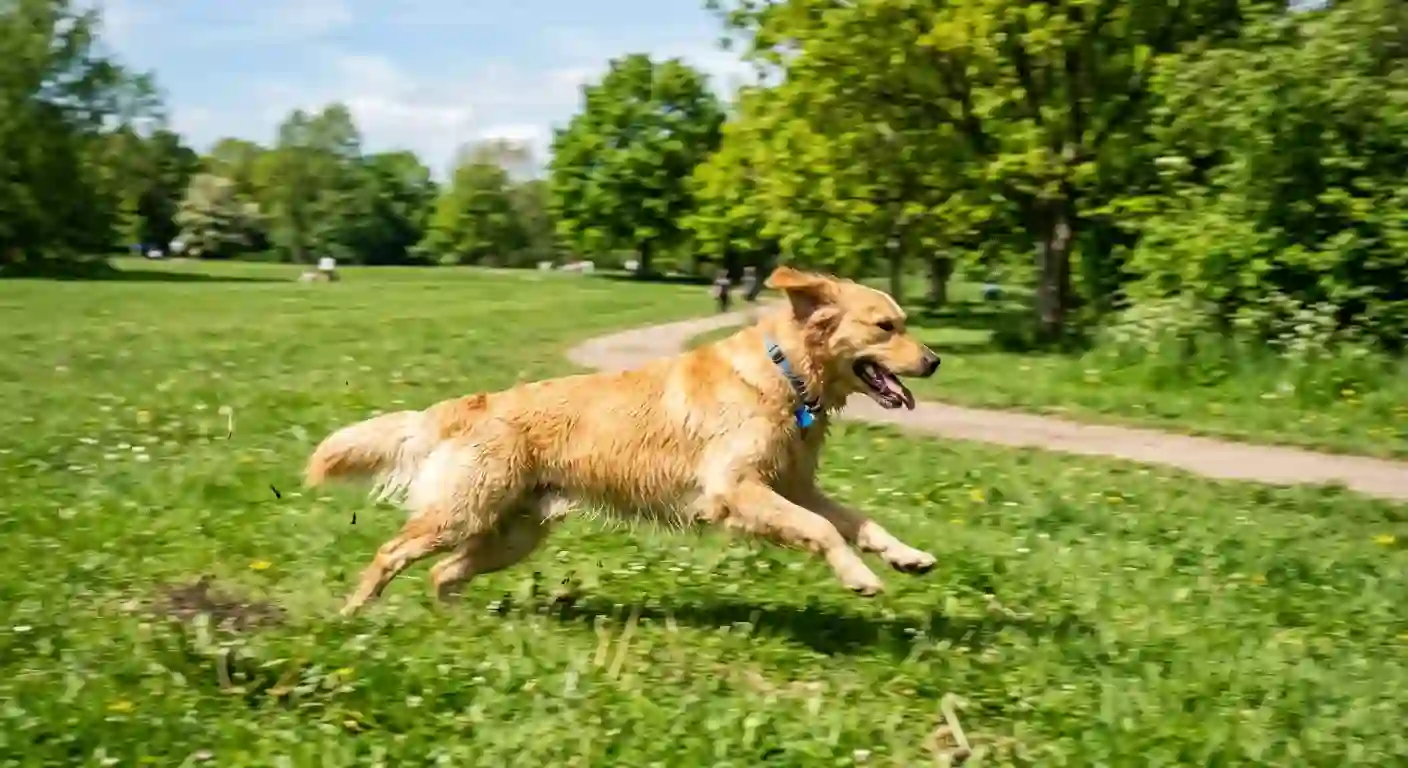 Motion blurred pet photo sample