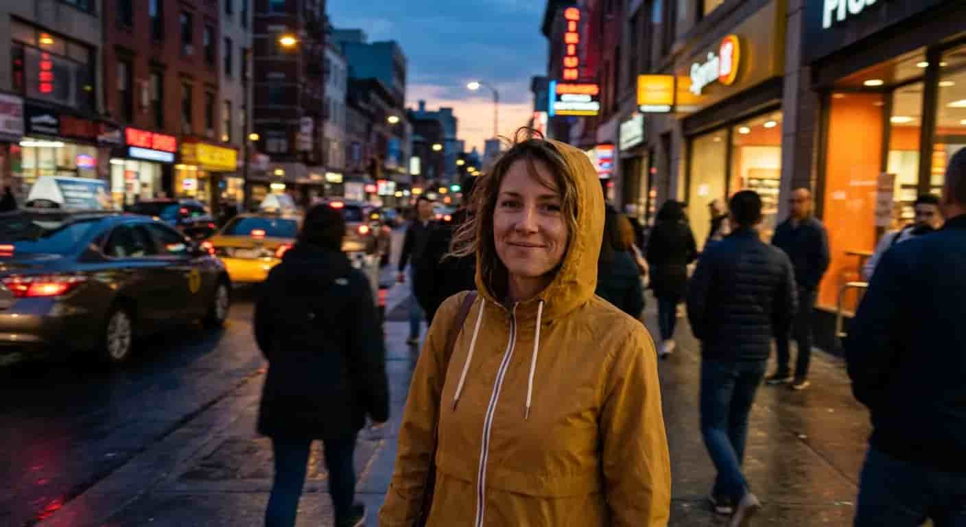 Porträt mit Bewegungsunschärfe vor dem Entunschärfen