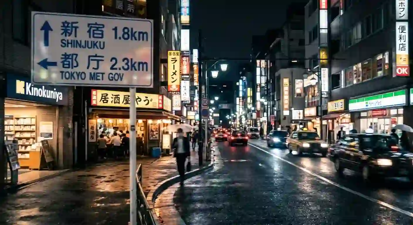 Blurred street sign sample